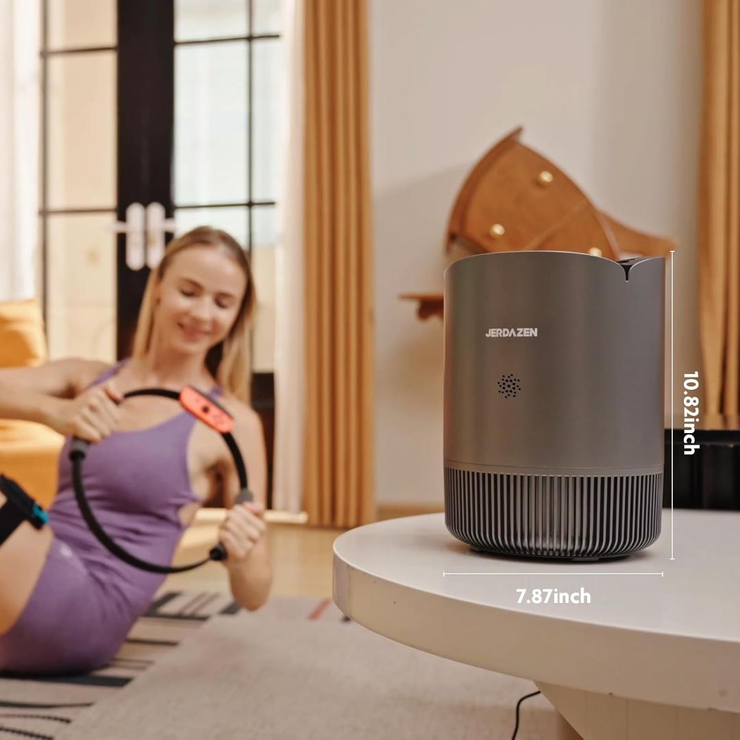 【開封・未使用】JERDAZEN 空気清浄機 グレー 小型　17畳　フィルター