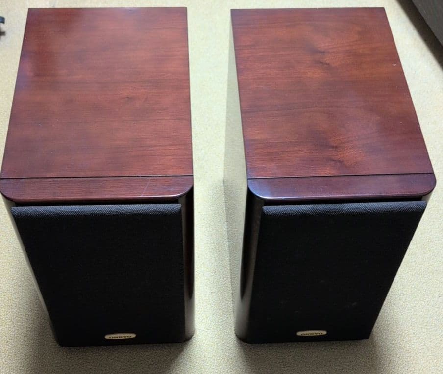 ONKYO D-202AX LTD ダークウッド スピーカー 2台ケーブルセット