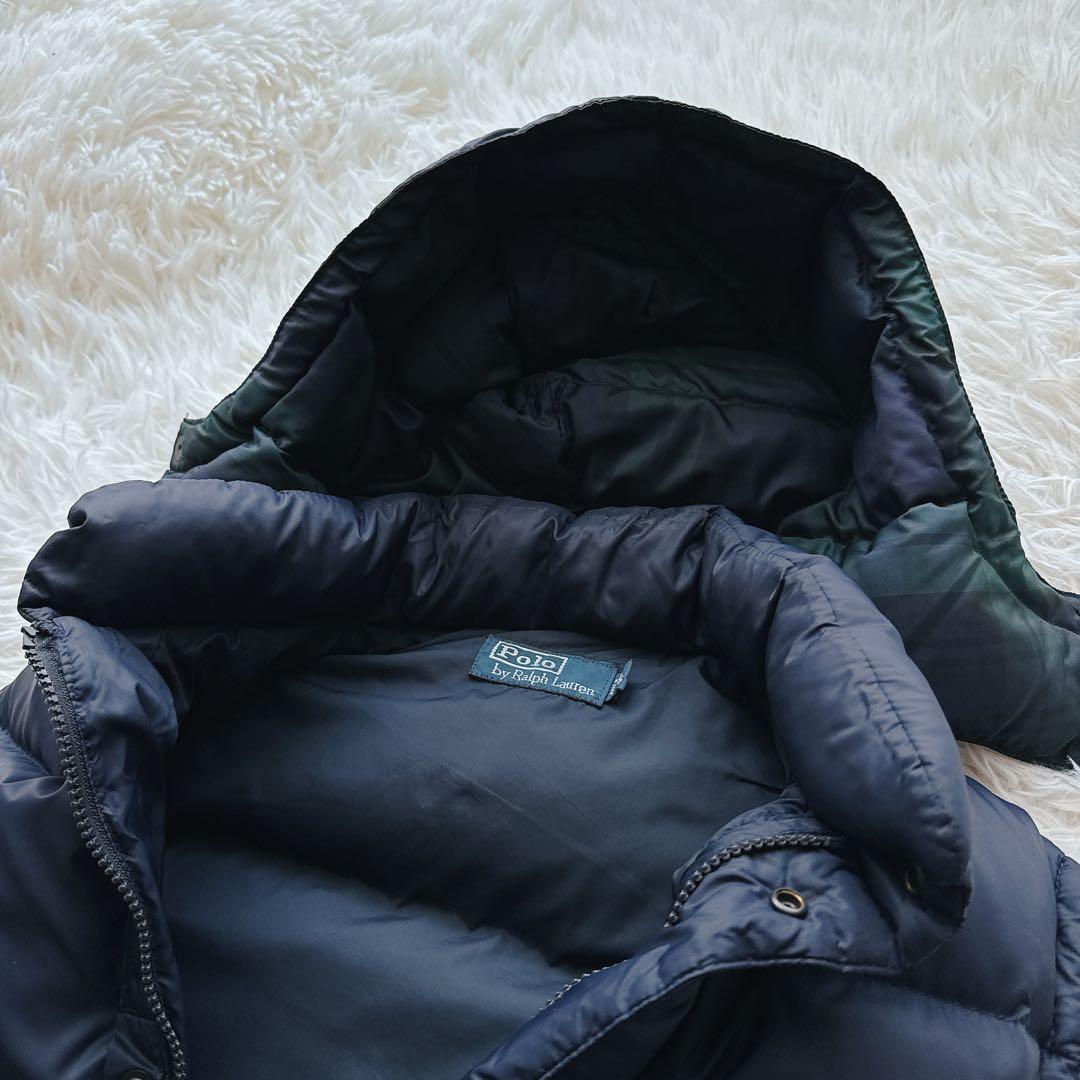 ポロバイラルフローレン 肉厚ダウンベスト レッドポニー刺繍 フード取り外し可