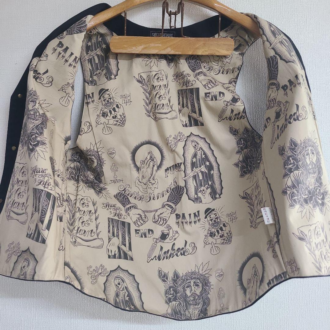 ソフトマシーン SOFTMACHIME タトゥー 総柄 ベスト L