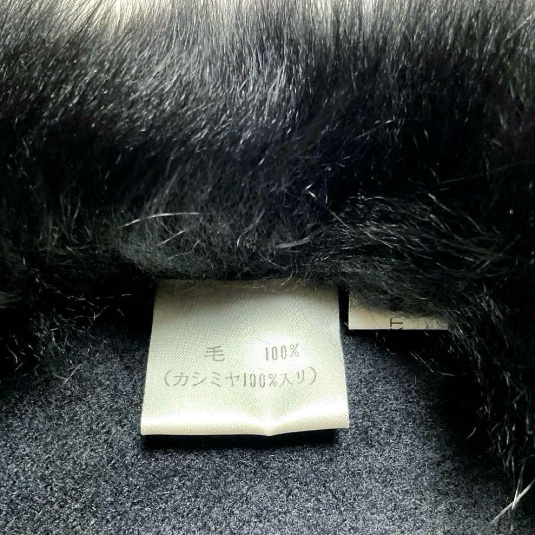リアルファーケープ 黒 カシミヤ