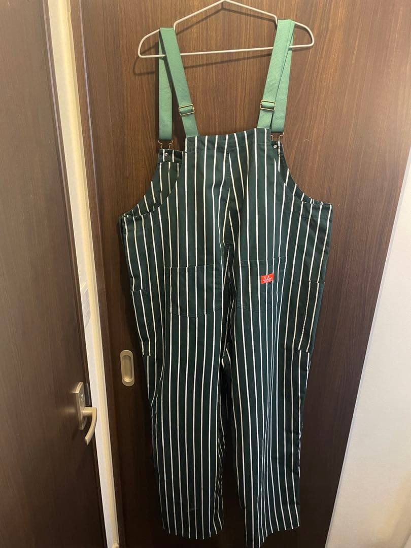 【２着セット】Cookman オーバーオール XL　ブラック＆グリーン