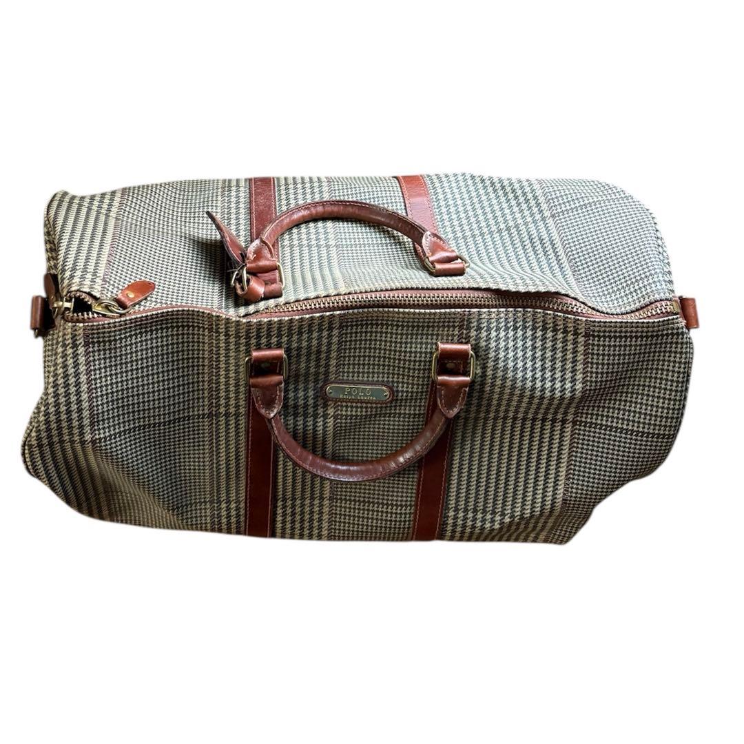 と*ん様 USA製 ポロラルフローレン ボストンバッグ 千鳥格子柄