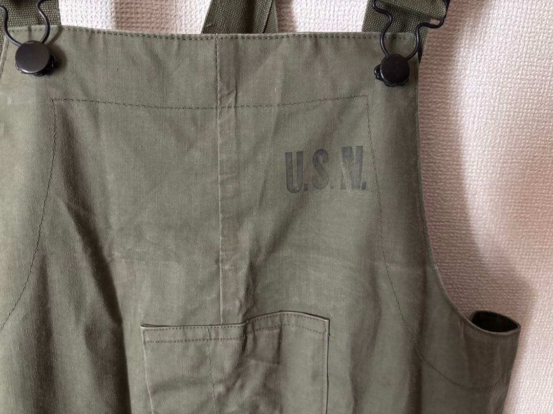 40s 50s US.NAVY N-2 デッキパンツ オーバーオール Sサイズ