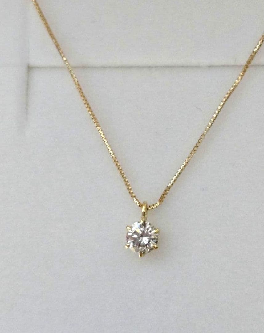 KYOCERA JEWELRY K18YG ダイヤ0.3カラット ネックレス