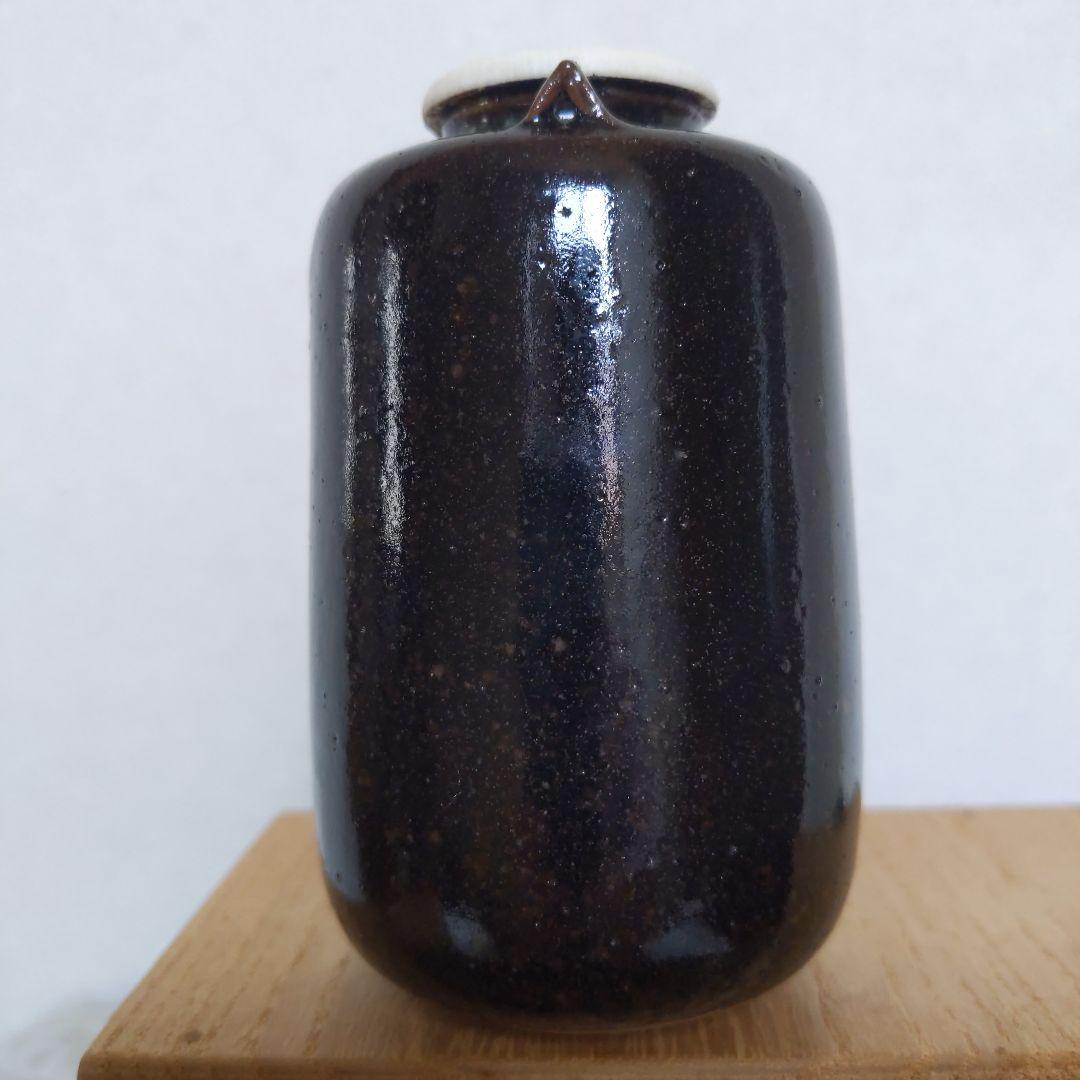 茶道具　【diana】　膳所焼　生野写　茶入　陽炎園　仕履付　表千家