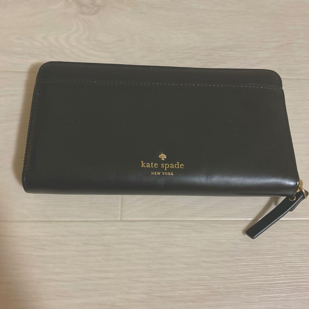美品　Kate spade 長財布　ブラック　犬　チワワ　犬　可愛い
