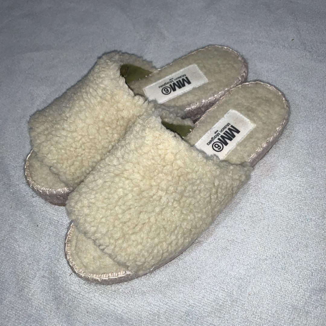 マルジェラ厚底ボアサンダル37