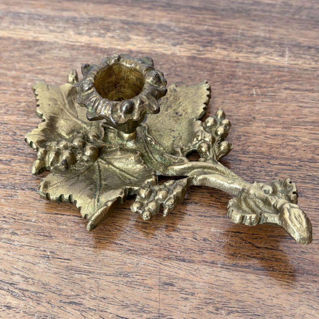 【ドイツ 真鍮製の葡萄キャンドルスタンド】ヴィンテージ