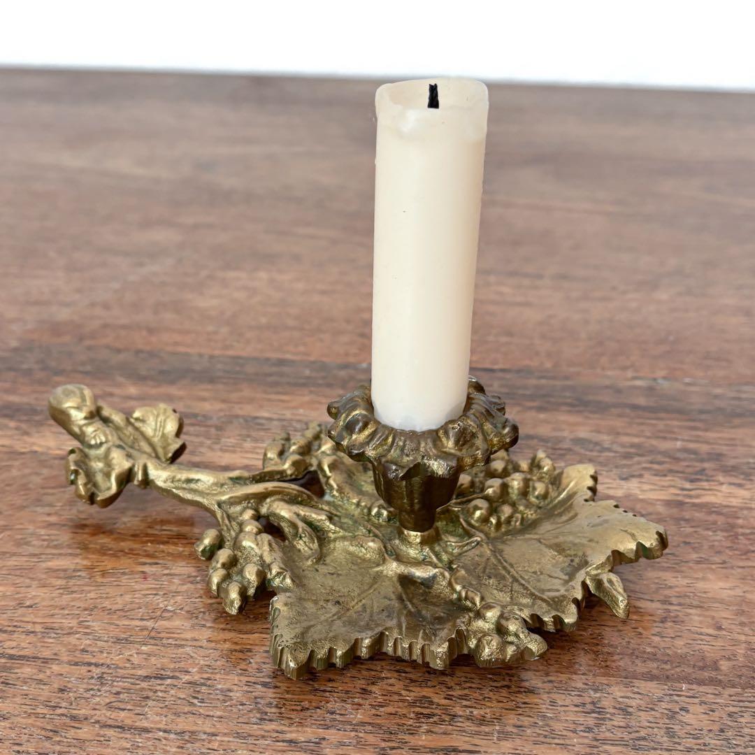 【ドイツ 真鍮製の葡萄キャンドルスタンド】ヴィンテージ