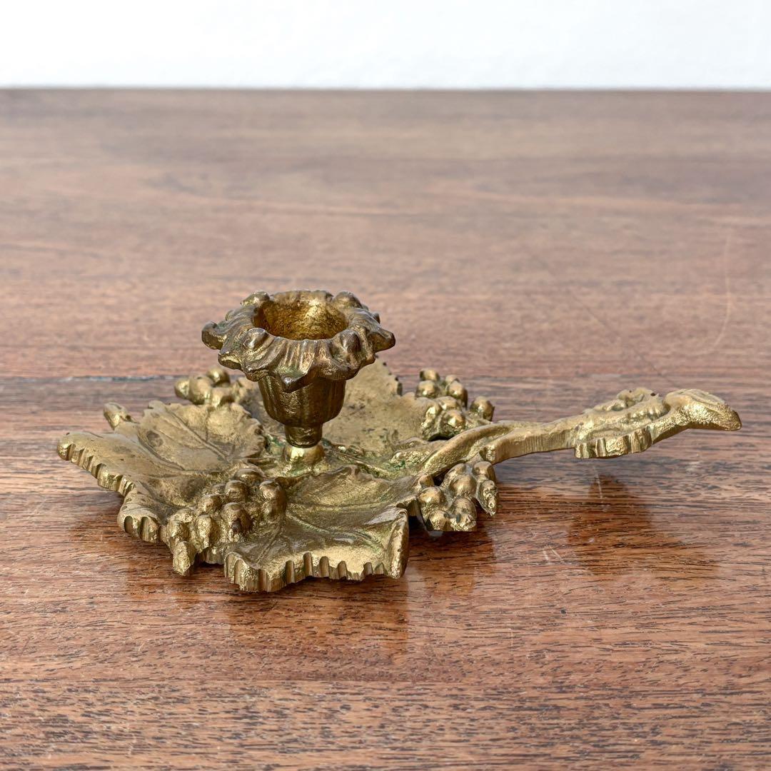 【ドイツ 真鍮製の葡萄キャンドルスタンド】ヴィンテージ