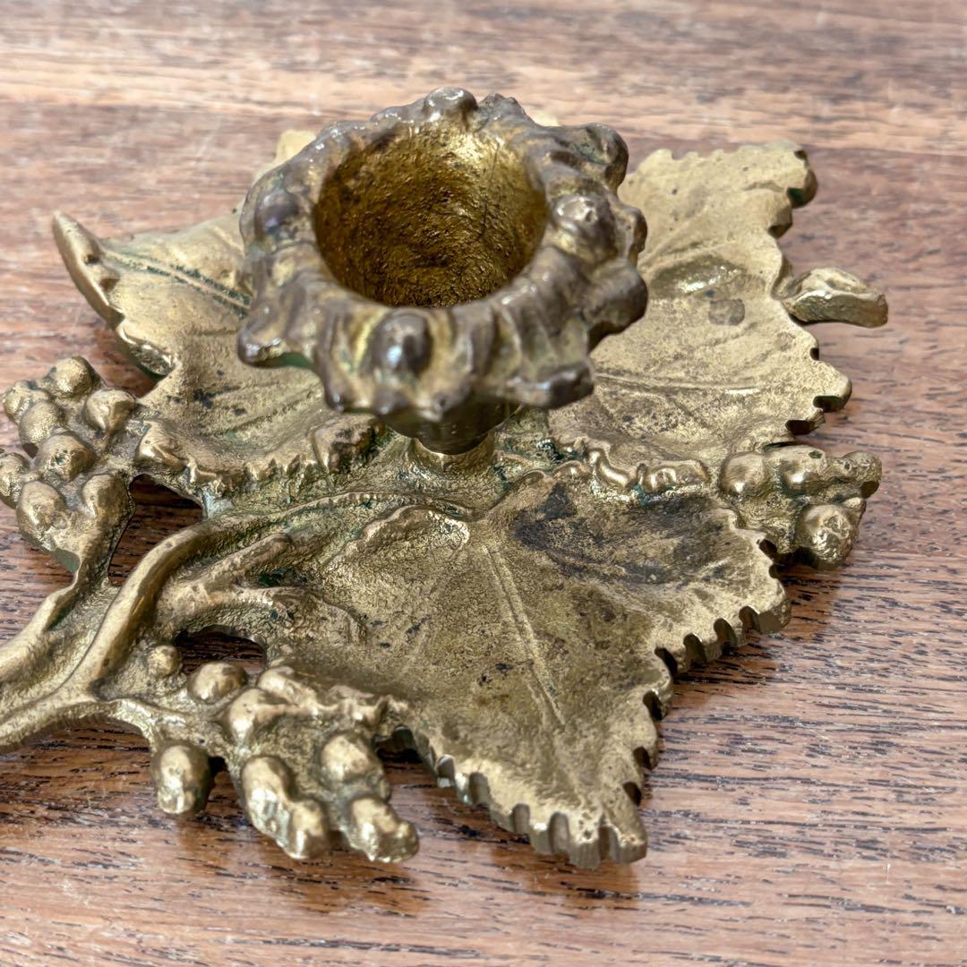 【ドイツ 真鍮製の葡萄キャンドルスタンド】ヴィンテージ