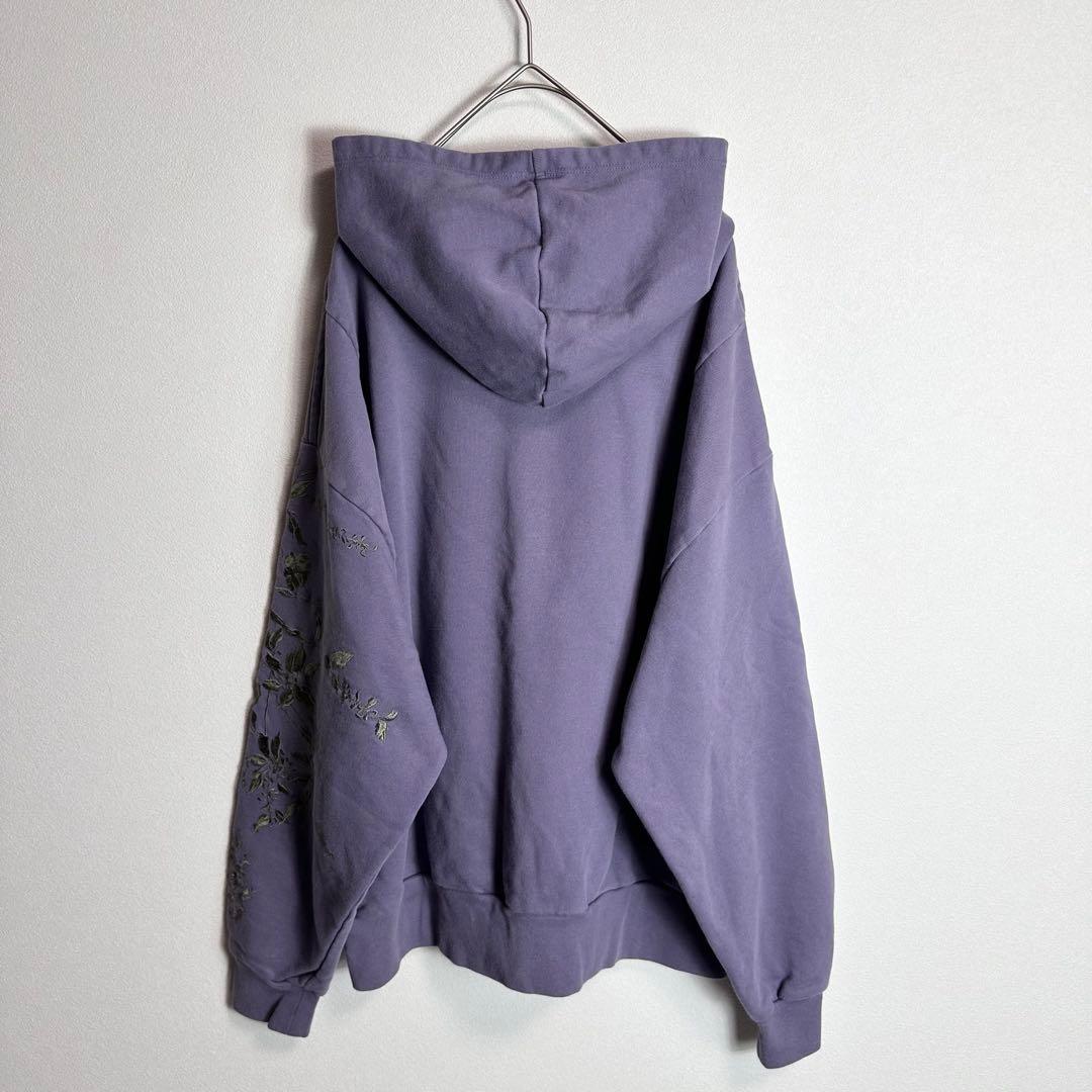 【希少】ドリスヴァンノッテン　パーカー　プルオーバー　花柄　刺繍　パープル　S