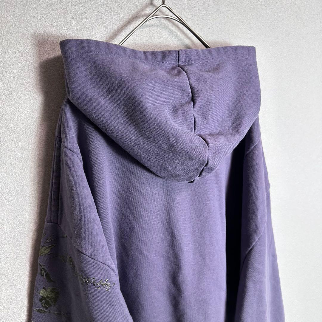 【希少】ドリスヴァンノッテン　パーカー　プルオーバー　花柄　刺繍　パープル　S