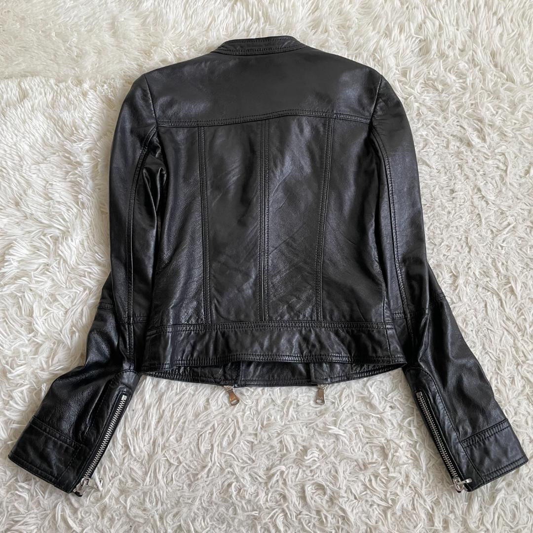 希少デザイン ドルチェ&ガッバーナ ラムレザージャケット マルチジップ M相当