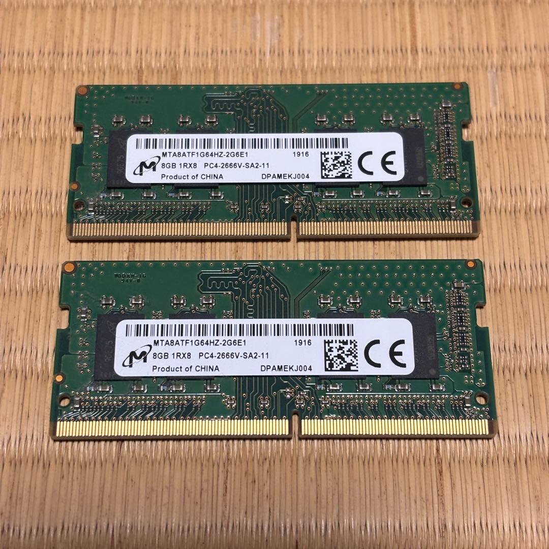 Crucial メモリ DDR4-2666 16GB (8GBx2)