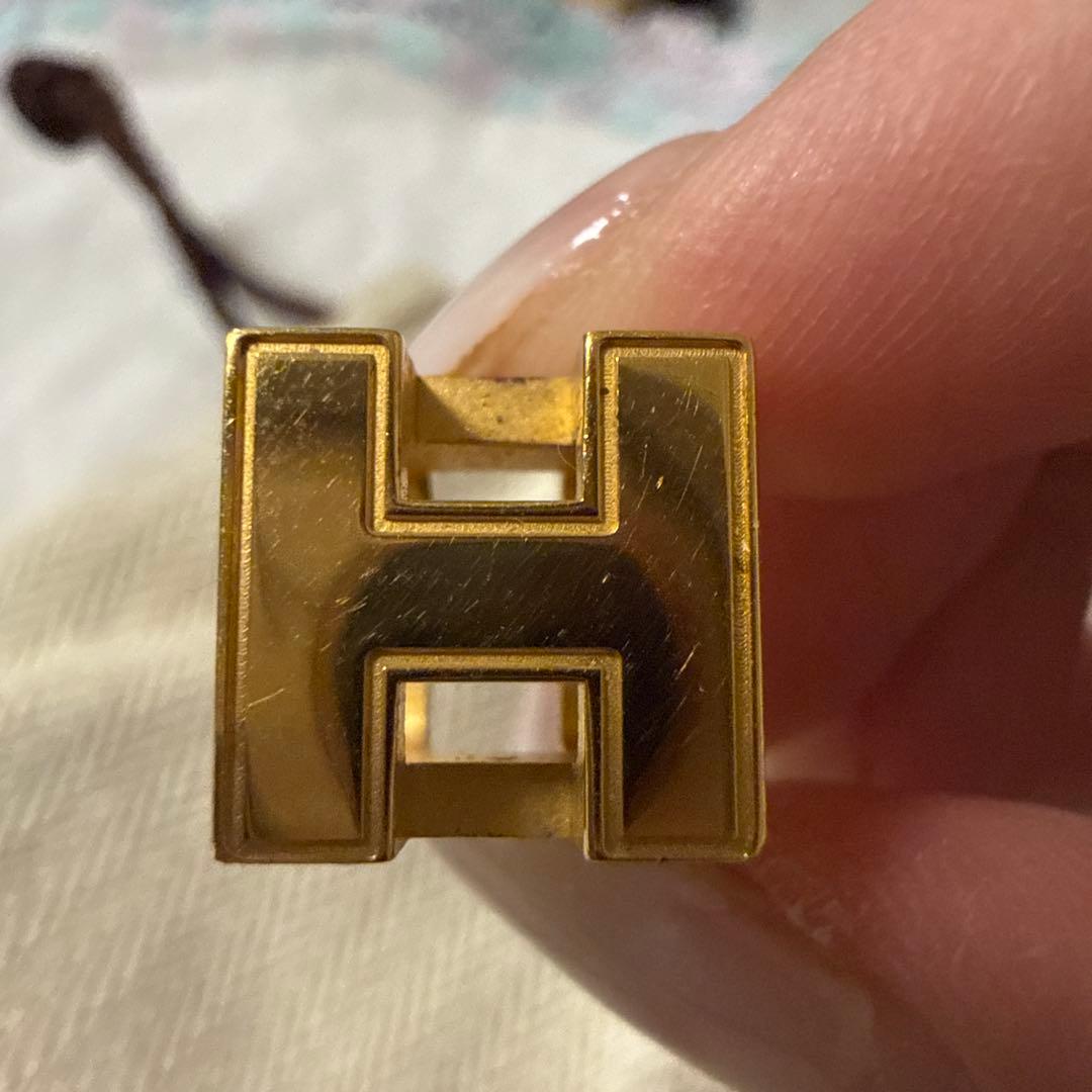 エルメス Hキューブ ペンダントトップ ピンク ゴールド 保存袋付