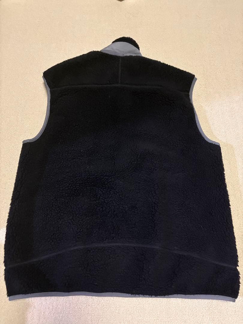 Patagonia フリースベストレトロX ボアXL 黒/グレー