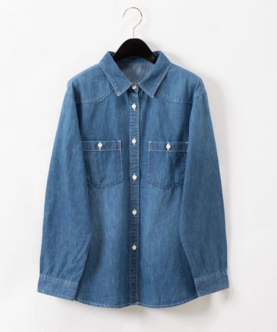 新品未使用　グレースコンチネンタル　ライトデニムウエスタンシャツ36