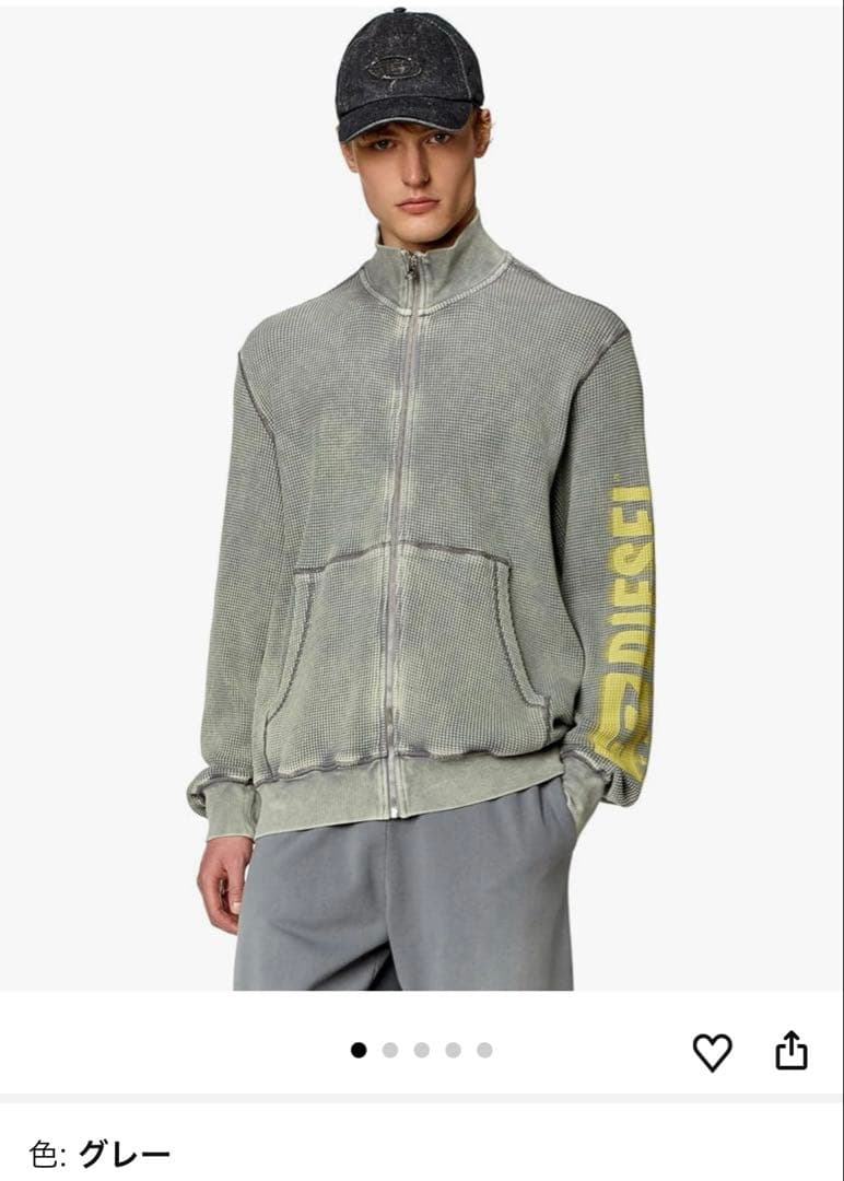 diesel 24ss S-Ginafy-Zip ジップ ジャケット スウェット