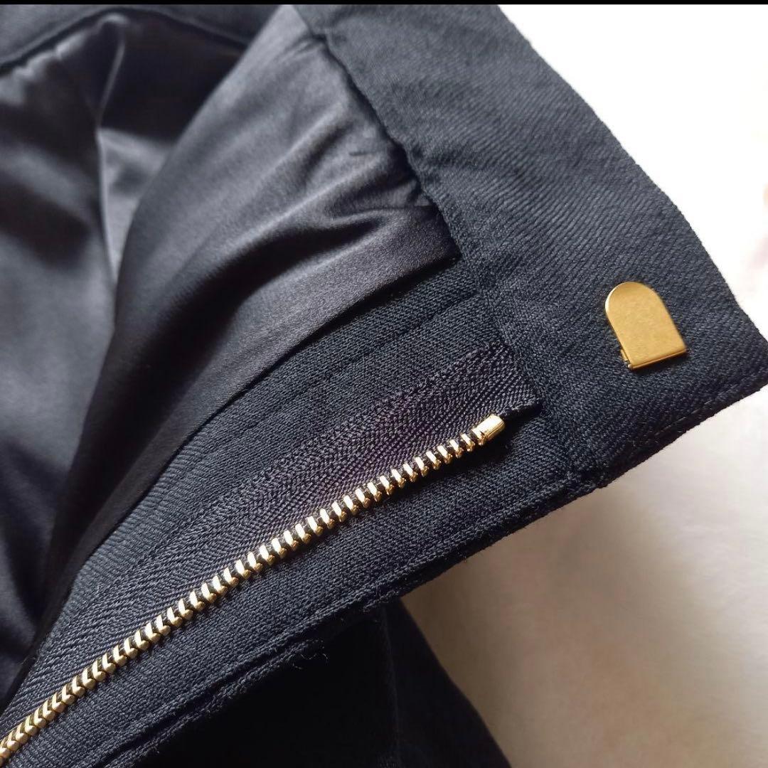 新品　サイズS　ジップアップパンツ　ウール 　マディソンブルー　ブラック