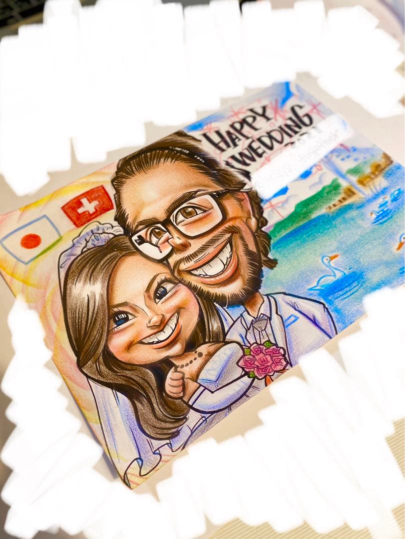 世界で1枚のオーダーメイド似顔絵☆ハイクオリティver☆記念日