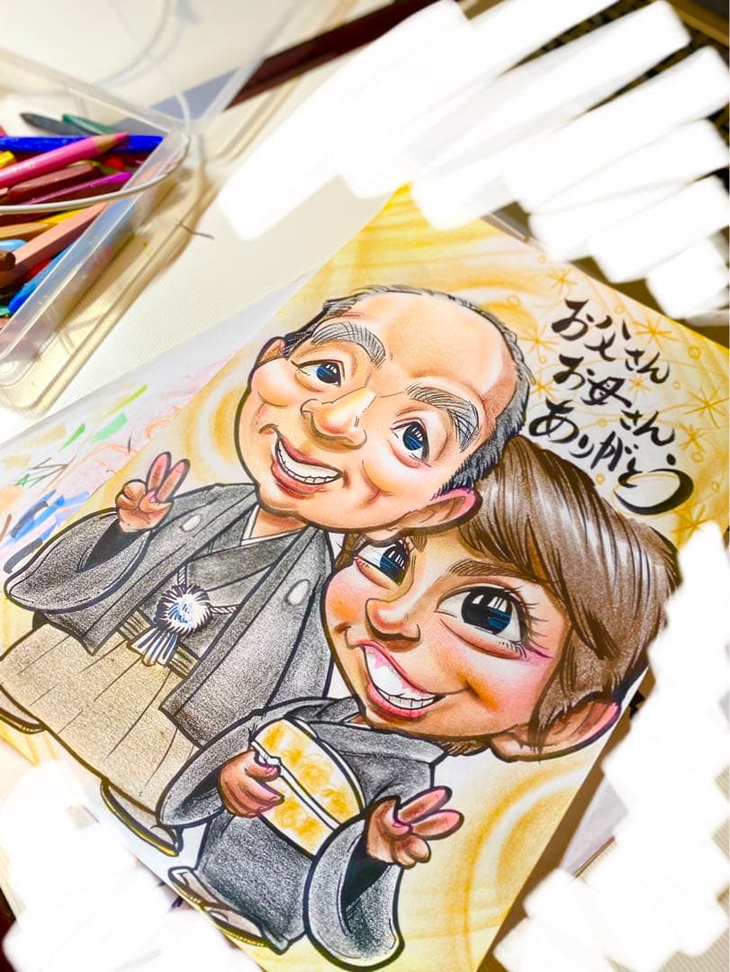 世界で1枚のオーダーメイド似顔絵☆ハイクオリティver☆記念日