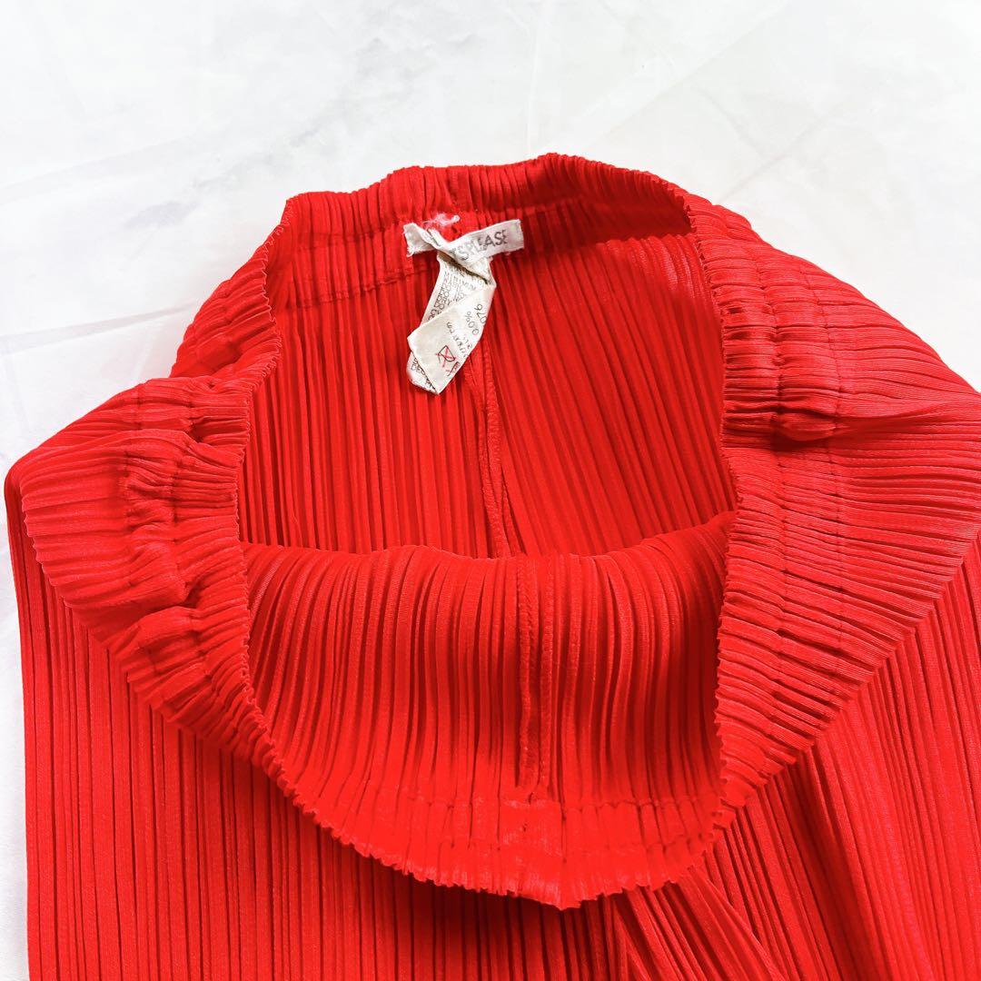 極美品✨ プリーツプリーズ イッセイミヤケ パンツ レッド サイズ3 日本製