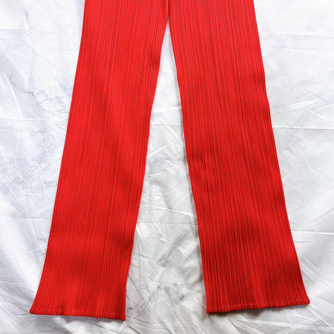 極美品✨ プリーツプリーズ イッセイミヤケ パンツ レッド サイズ3 日本製