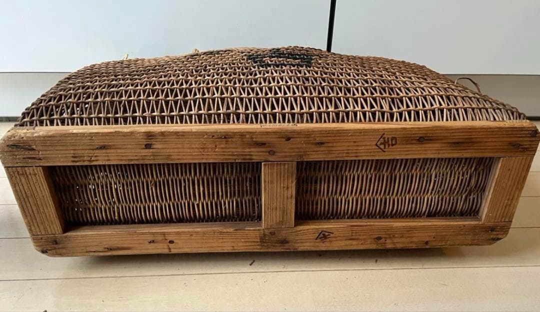 SALE◆ヴィンテージ天然アケビの大きめ籠バック 骨董品 USED◆