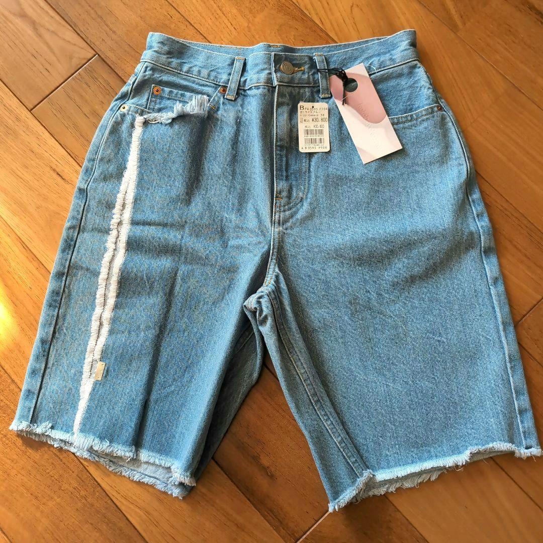 コトハヨコザワkotohayokozawaスリットレッグデニムショートパンツ M