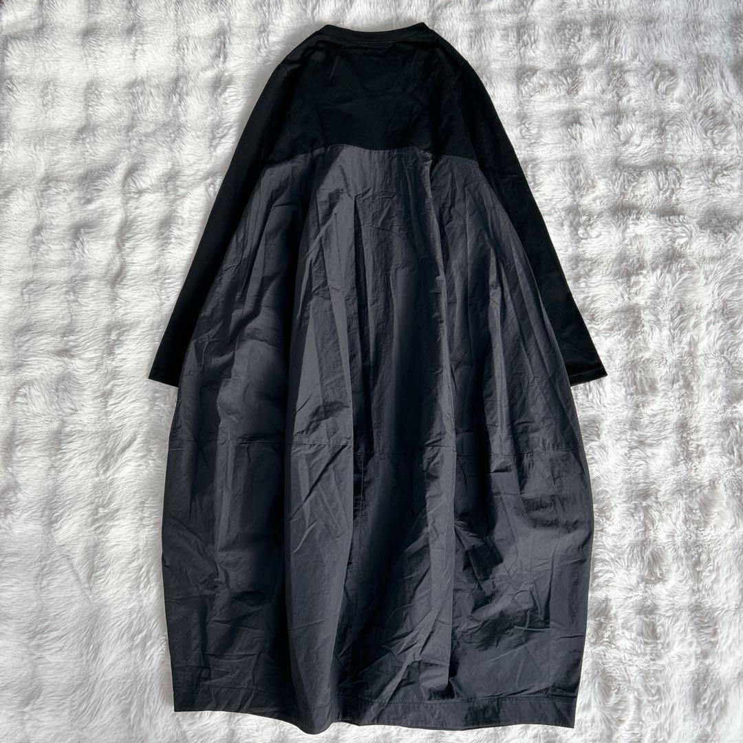 24AW✨ビアズリー★マルワンピ　ドッキング　ブラック