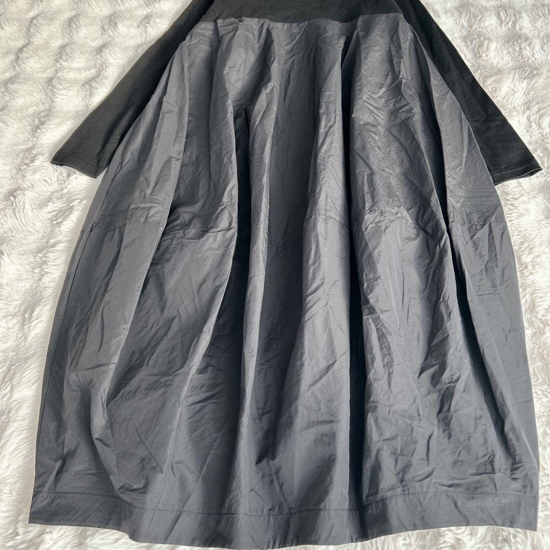 24AW✨ビアズリー★マルワンピ　ドッキング　ブラック