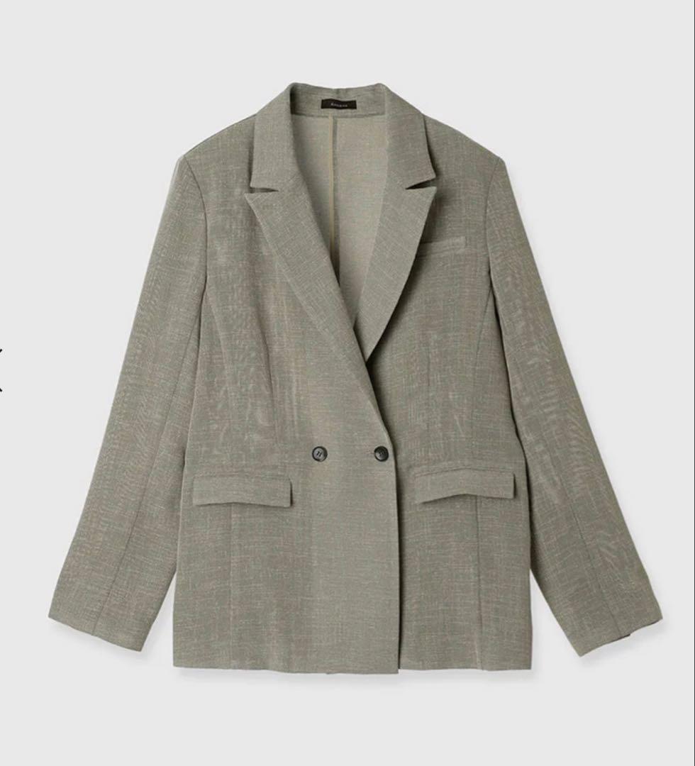 anuans アニュアンス　メッシュダブルジャケット　ベージュ