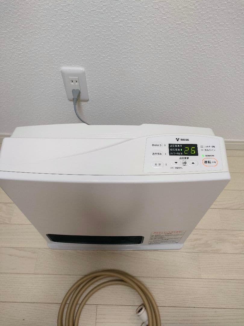 リンナイ　ガスファンヒーター　RC-41FSH(W) 都市ガス用　ガスコード付