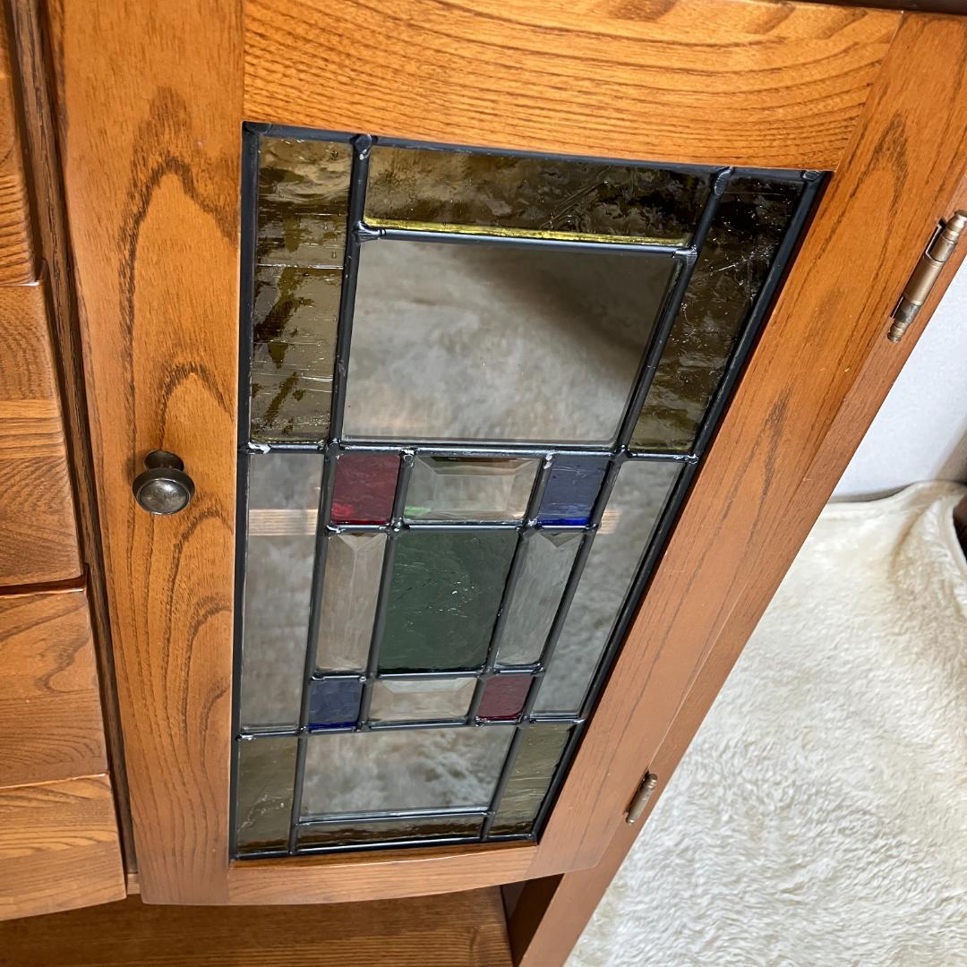 曙工芸　オーロラ3022　キャビネット　サイドボード　ステンドグラス