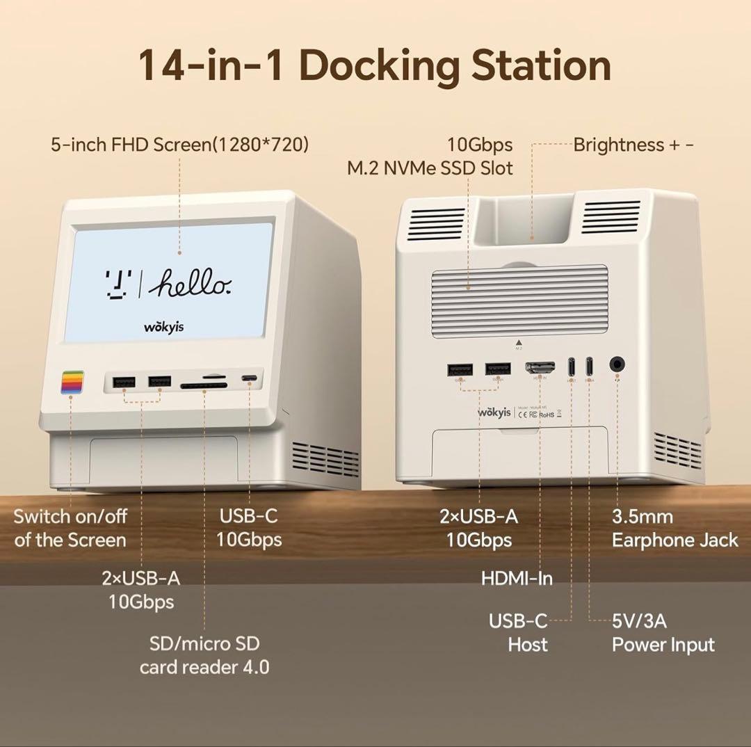 【新品・未開封品】WokyisM5 5インチモニター ドックステーション