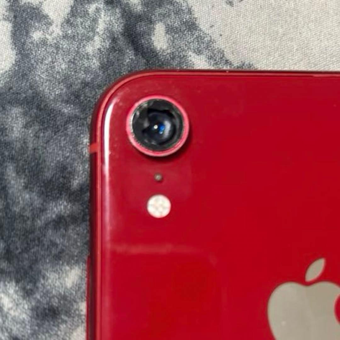 【値下げ可】Apple iPhone XR (赤) 画面ひび割れあり