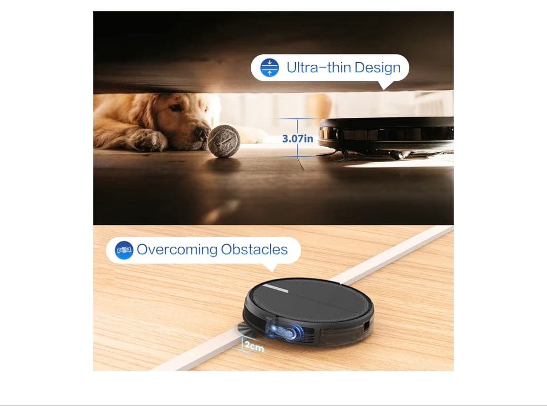 ロボット掃除機 本体 ブラック 3000Pa