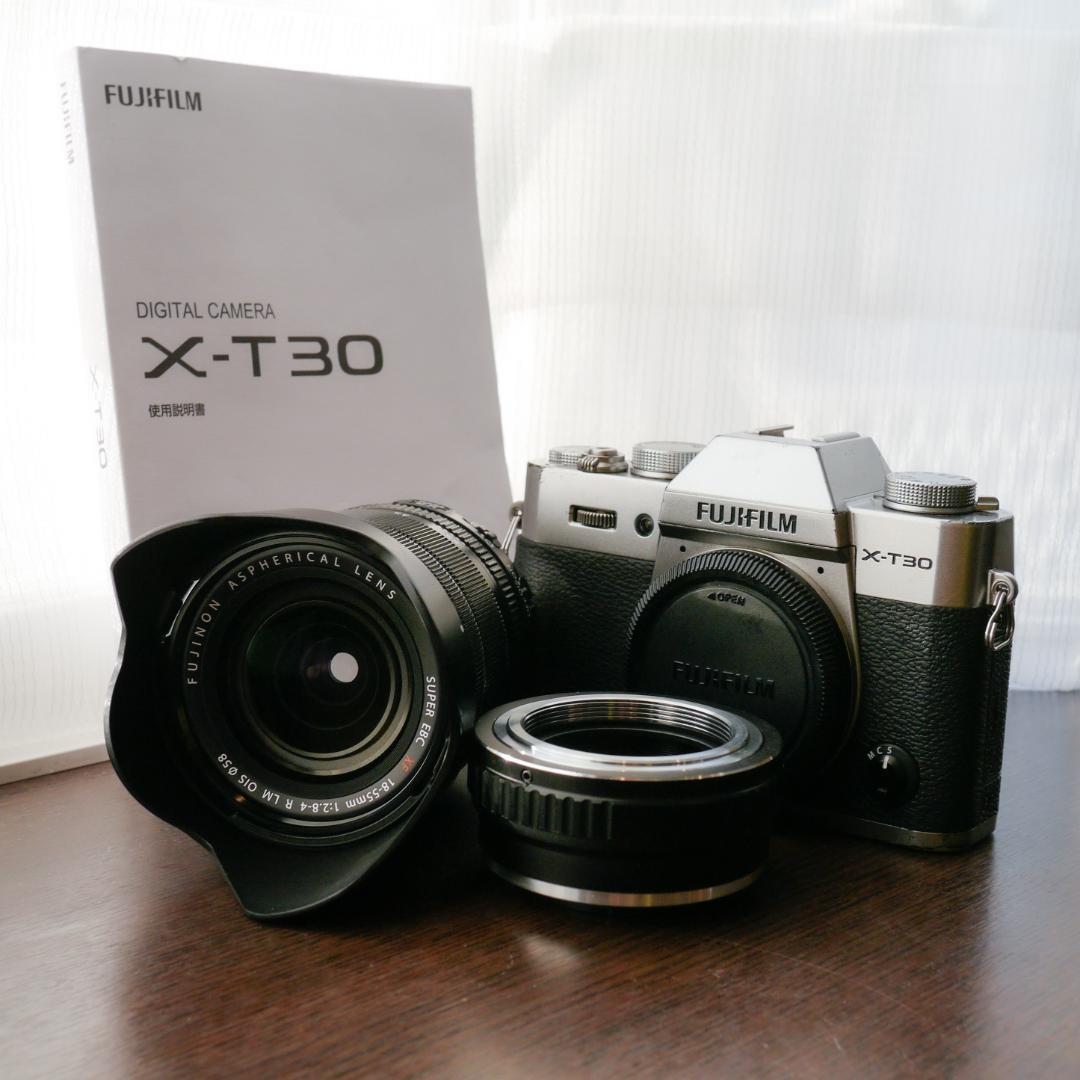 FUJIFILM X-T30 シルバー 18-55mmレンズキット　実働品