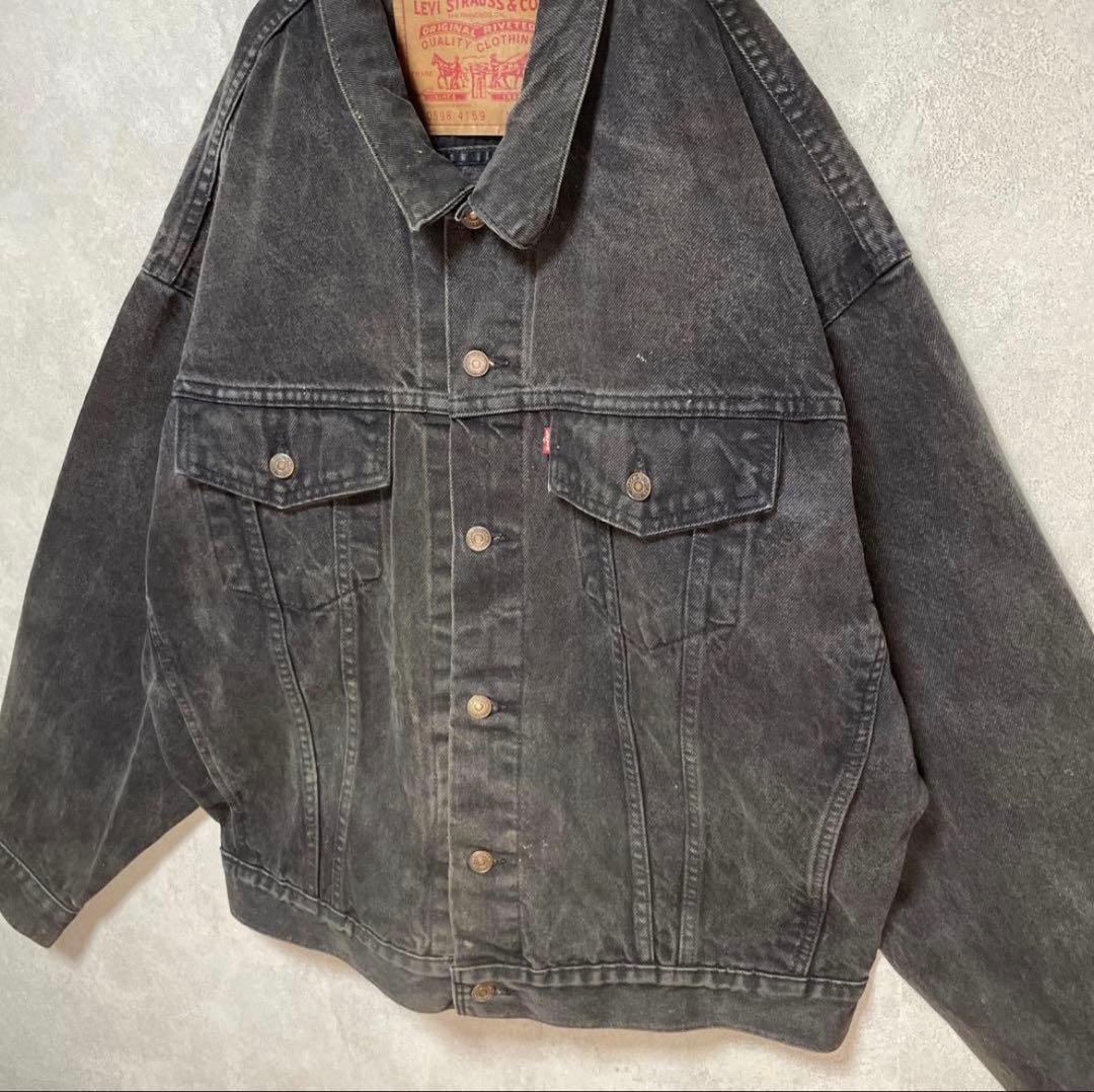 古着 90s リーバイス 70598 ブラックデニムジャケット デカパッチ