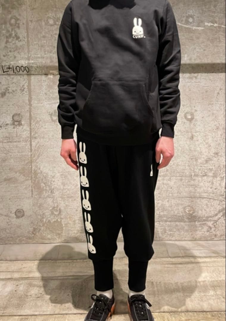 CUNE DDDC サルエルパンツ スウェット　ブラック
