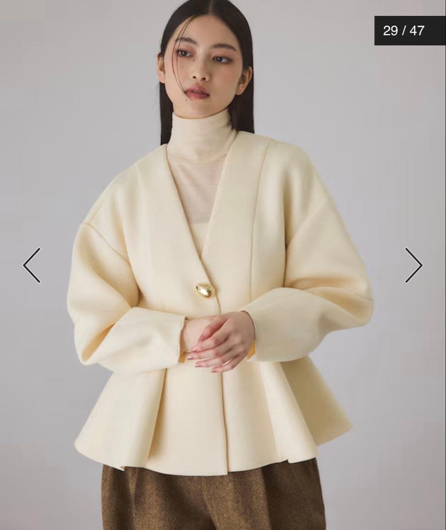 アダムエロペ　ペプラムカーディガン