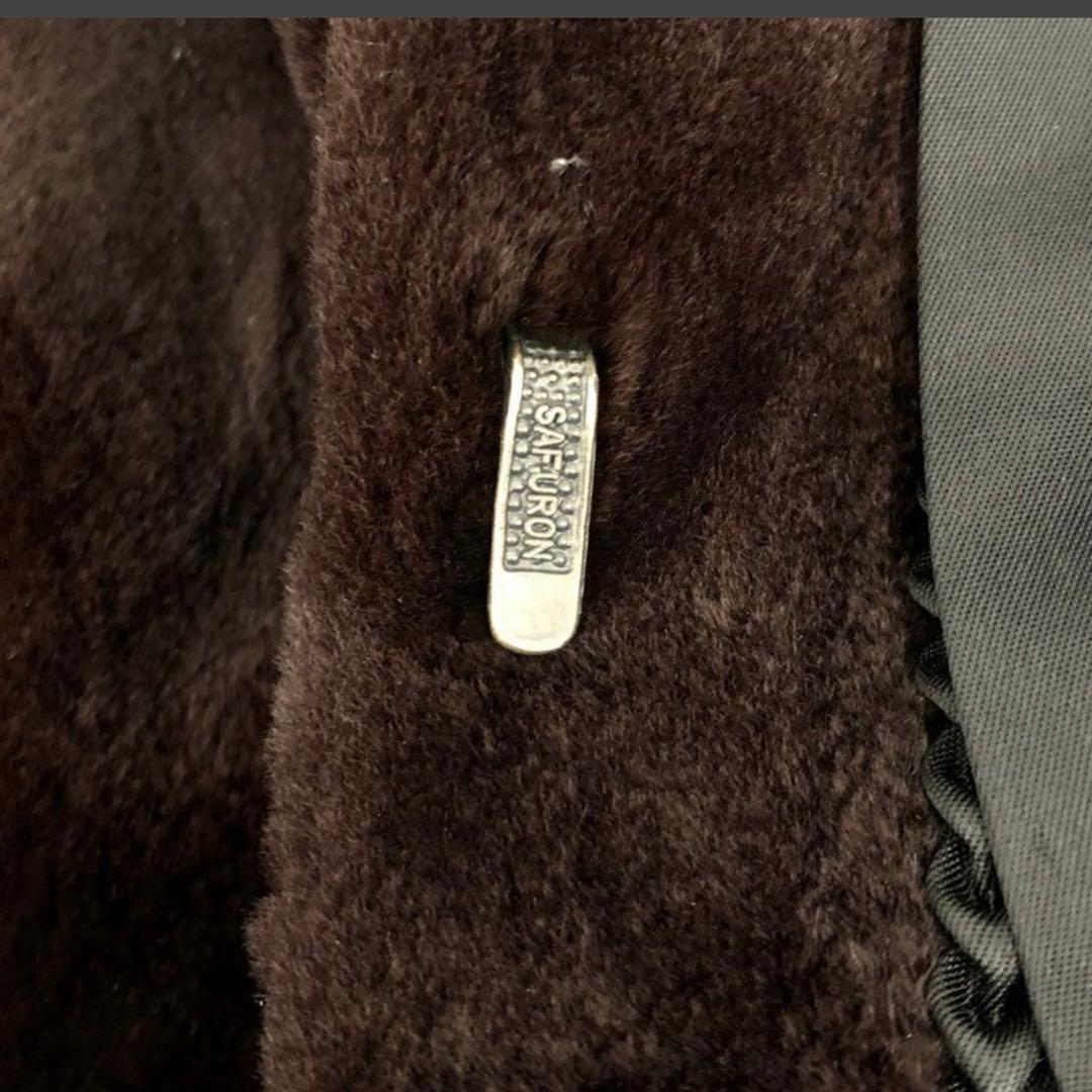 美品 サガロイヤル ミンク 毛皮 リアルファーコート ブラウン