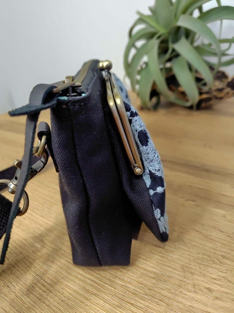 【専用】/forest tileフォレストタイル　ネイビー/がま口お財布ポ