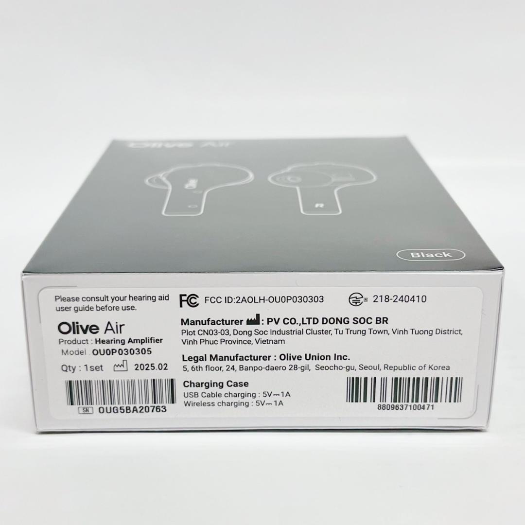 新品未開封 Olive Air Black 黒 高性能集音器 定価59,900円