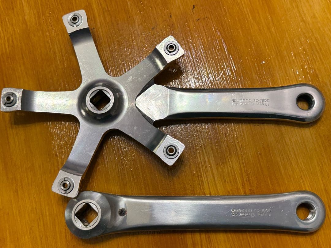 中古DURA-ACEピスト用クランクFC-7600 167.5mmNJS刻印あり