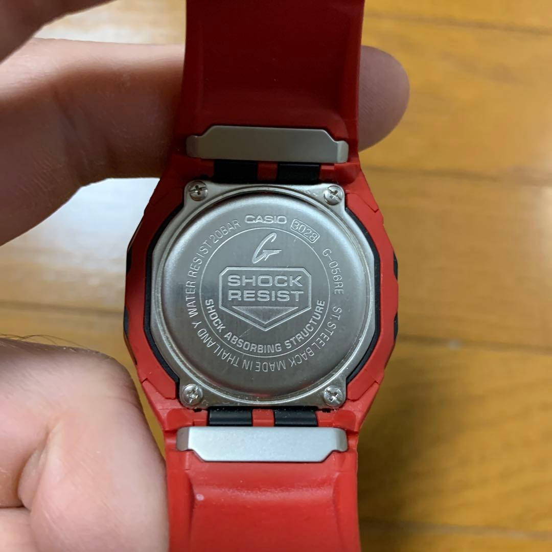 電池切れ　現状品　G-SHOCK G-056RE レッド　カシオ