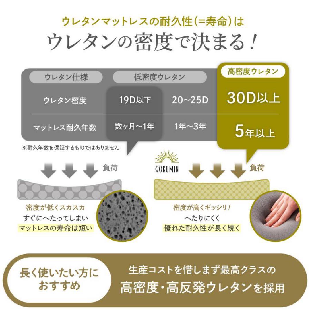 GOKUMIN 高反発マットレス シングル200cm
