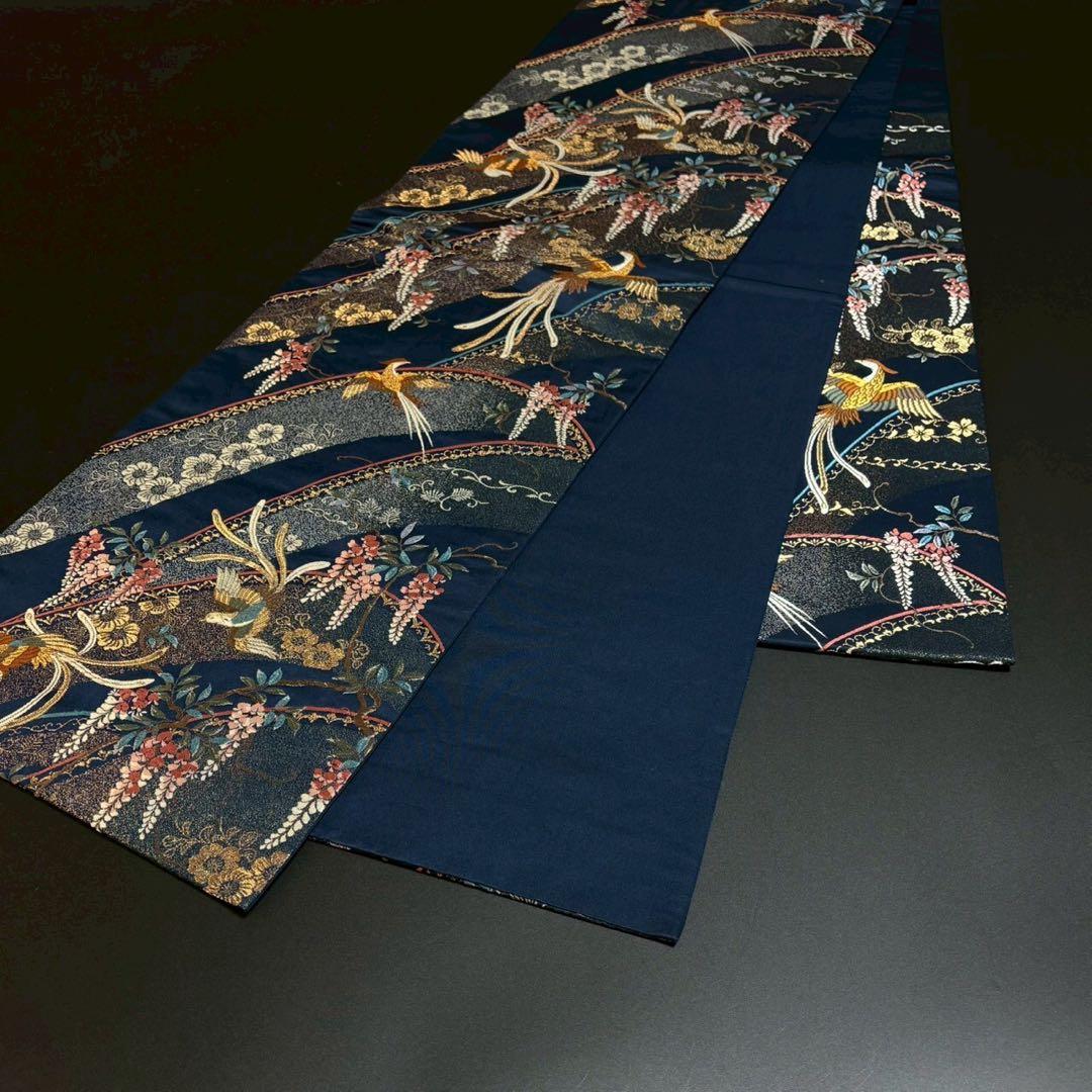 ★ゆき★様［6148］袋帯 美品 舞鳳凰花文様 唐織 六通 金銀糸 正絹 着物